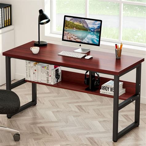 Tribesigns Inches Computer Desk With Bookshelf Works As Office Desk