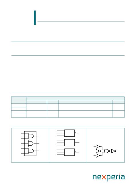 74HC10 Datasheet 1 11 Pages NEXPERIA Triple 3 Input NAND Gate