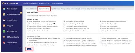 How To Enable Disable Shipping Mail Classes Grandshipper