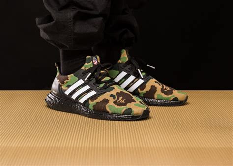 Bape X Adidas Ultraboost Green Camo Super Bowl