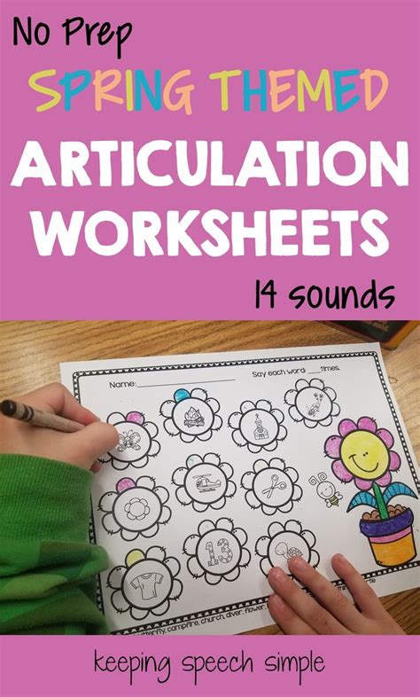 Spring Speech No Prep Articulation Worksheets Spring Speech Therapy