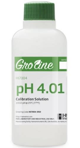 Hanna HI 7004 050 GroLine PH Calibration Buffer 4 01 PH 500 ML