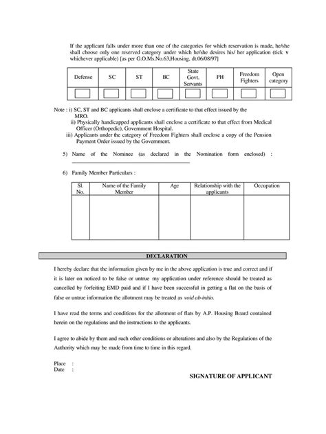 Ap Housing Application Form Pdf Instapdf