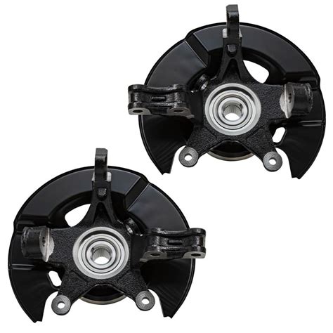 Front Steering Knuckles And Wheel Hub Bearings Pair