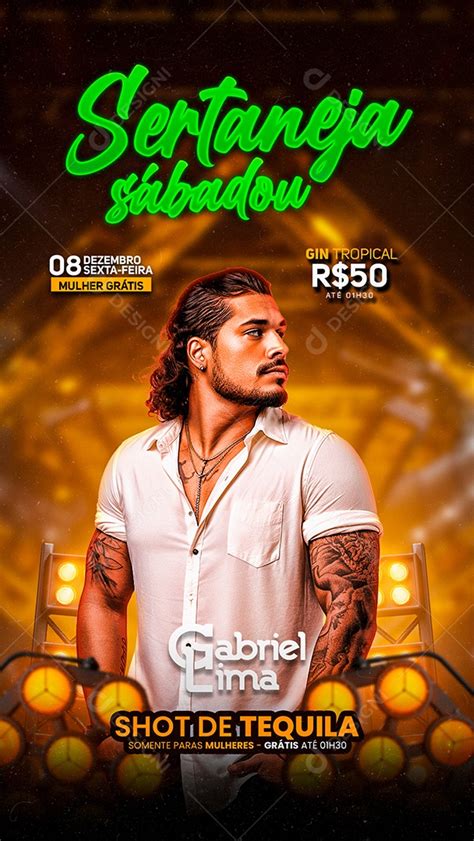 Story Flyer Sertaneja S Badou Gabriel Lima Social Media Psd Edit Vel