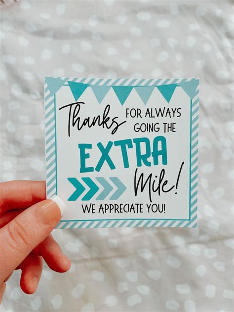 Thank You For Going The Extra Mile T Tag Appreciation T Tag