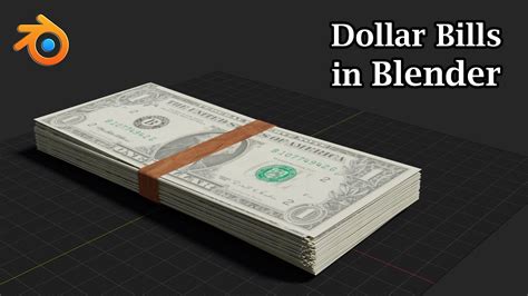 Easy Dollar Bills In Blender Create Banknotes Cash How To Apply