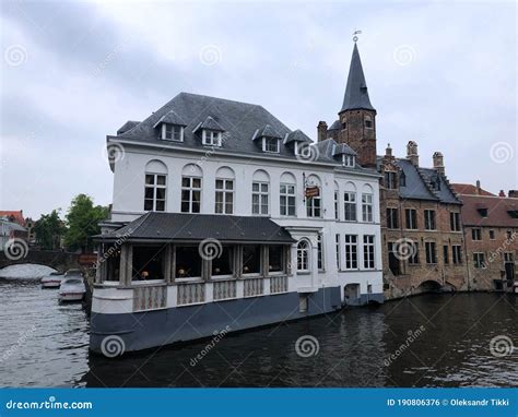 Belgium, Beautiful European Architecture. Old Medieval Brugge Stock ...