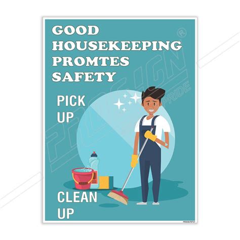 Good House Keeping Clin Up Safety Posters Protector Firesafety