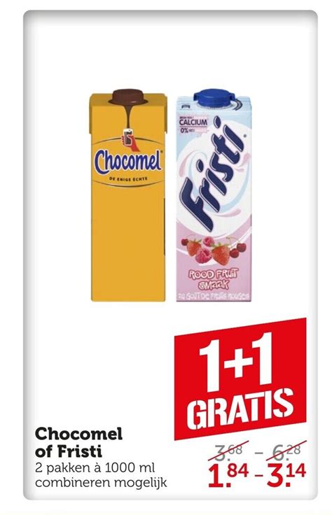 Chocomel Of Fristi Pakken Ml Combineren Mogelijk Aanbieding