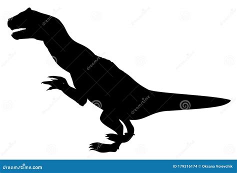 Silhouette Of Allosaurus In Park Cartoon Vector Cartoondealer