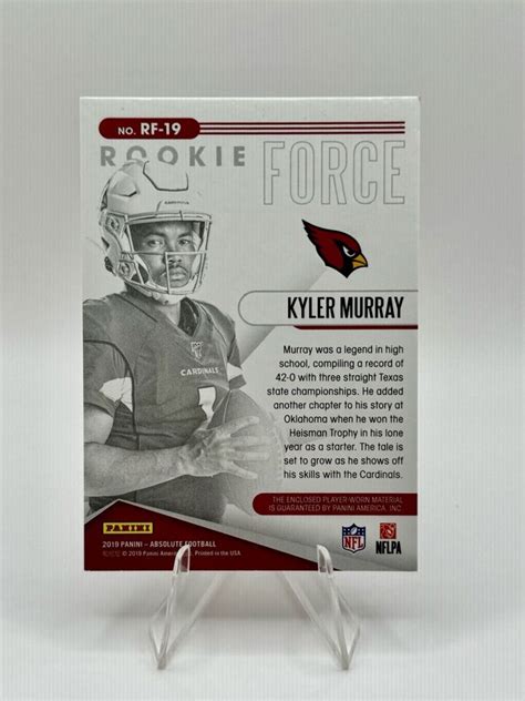 2019 Kyler Murray ROOKIE RC Jersey Patch PLAYER WORN EBay