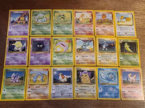 Carte Pokemon Set Base Completo Tutte Le Comuni 38 Carte Ita Ottimeex