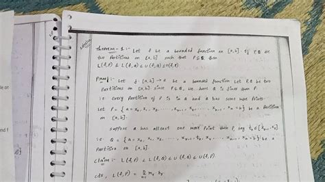 Theorem 1 Let F Be A Bounded Function On Ab If Pq Are Two Partitio