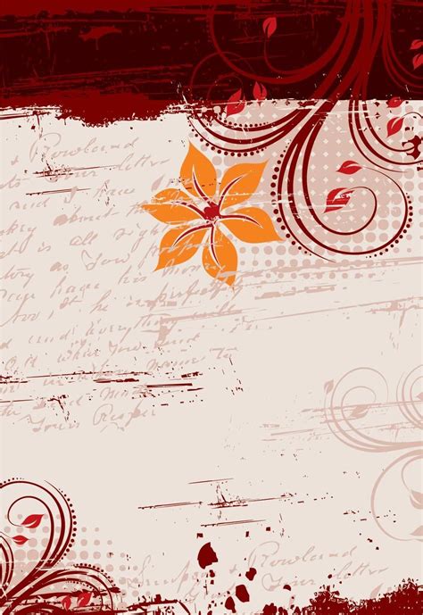 Floral Grungy Message Background - Vector download