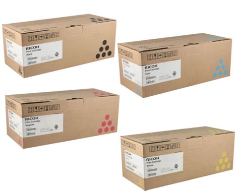 Ricoh Aficio Sp C Sf Toner Cartridges Set Black Cyan Magenta Yellow