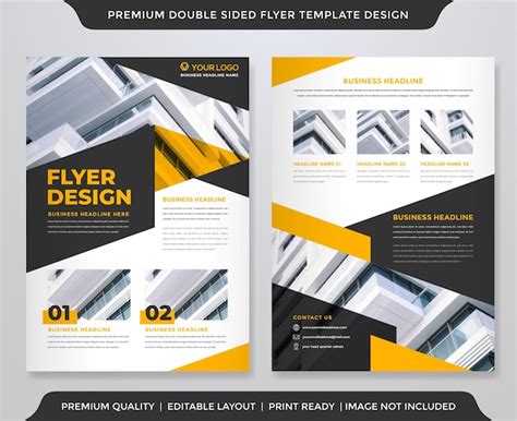 Premium Vector Set Of Business Flyer Template Design With Abstract