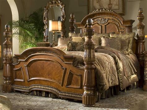 Aico Furniture Michael Amini Villa Valencia Classic Chestnut Eastern