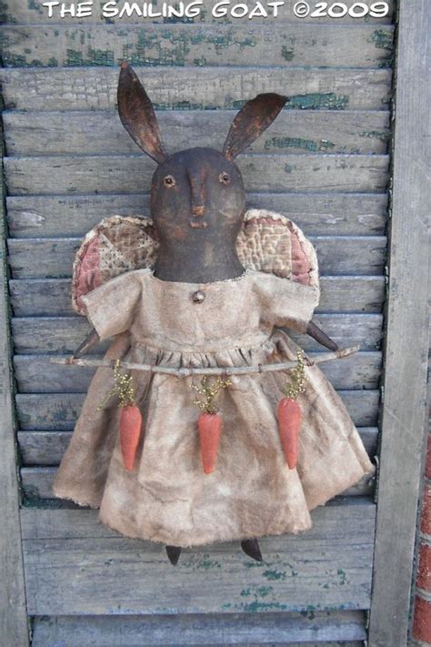 Black Rabbit Angel By Kim Bour Of Smiling Goat Primitives Primitive