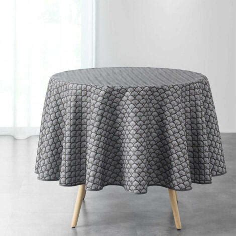 Nappe Ronde Imprim E Art Chic Cm Anthracite