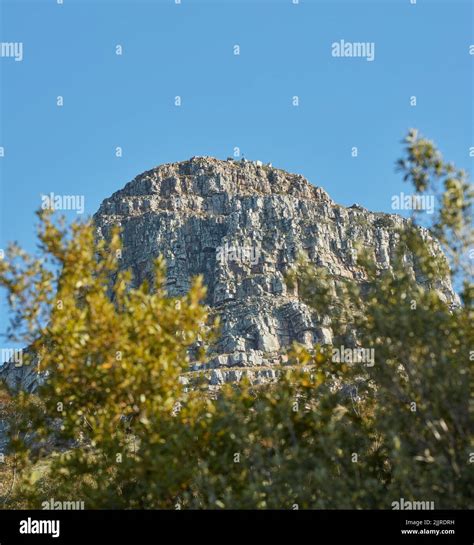 Landscape Of Rocky Mountain With Boulders Against A Blue Sky In Summer