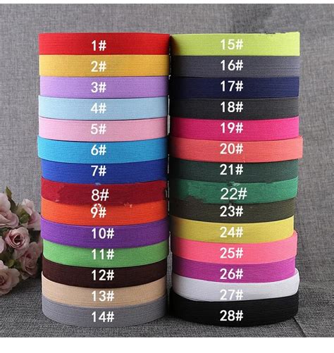 Buy 1 Roll Colored Elastic Bands 20mm 50m Flat Sewing