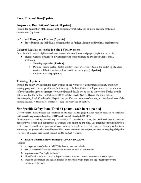 SOLUTION: Construction safety plan production program assignment fa20