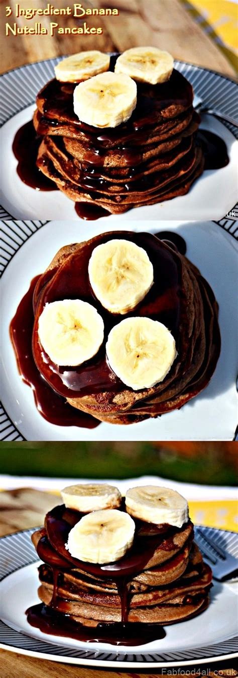 3 Ingredient Banana Nutella Pancakes Glutenfree Fab Food 4 All