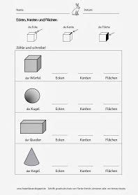 Geometrische Körper Eigenschaften Tabelle Geometrische Korper Einfach