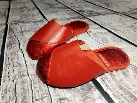 Handmade Leather Slippers For Women Etsy