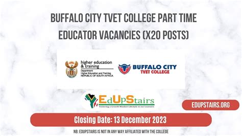 Buffalo City Tvet College Part Time Educator Vacancies X20 Posts