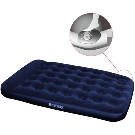 Neu Bestway Lit Gonflable Matelas Places Floqu Avec Pompe