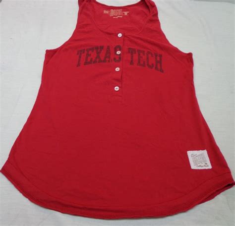 Texas Tech Red Raiders Button Up Womens Tank Top Sleeveless Shirt