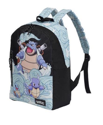 Mochila Escolar Adap Trolley Pok Mon Squirtle Evolution Cm Loja Da