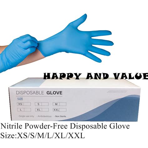 Nitrile Powder Free Medical Disposable Glove 100pcs Blue Colour 1