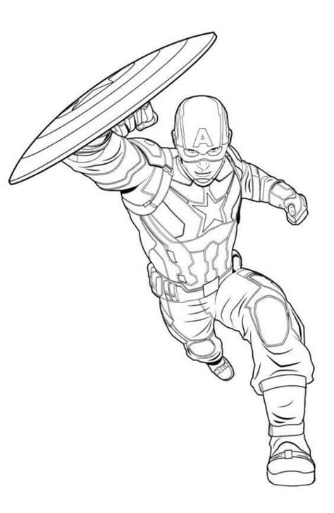 30 Printable Captain America Coloring Pages