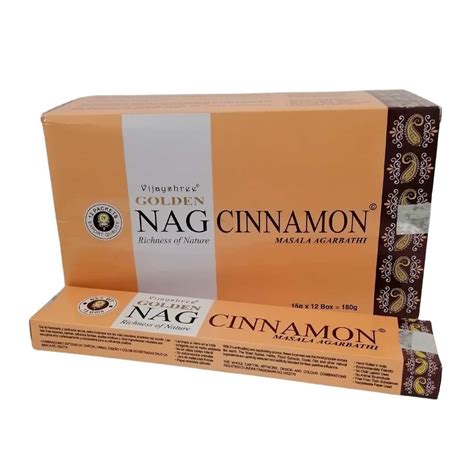 Golden Nag Cinnamon Indian Incense Box Templo De Buda Esoteric