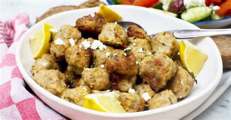 Easy Greek Air Fryer Chicken Meatballs Keftedes Scrummy Lane