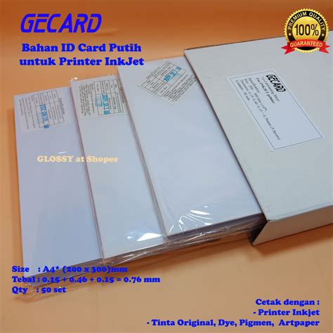 Jual Pvc Bahan Id Card Putih Set Shopee Indonesia