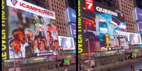 Liga De Quito En Las Pantallas Del Time Square De New York Las Copas