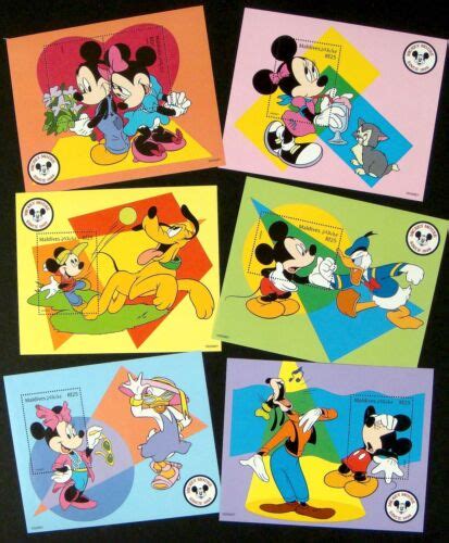 Maldives Mickey Mouse 70th Anniversary Disney Stamps 6 Ss Mnh 1999