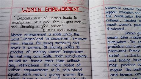 Woman Empowerment Essay Write A Essay On Women Empowerment In