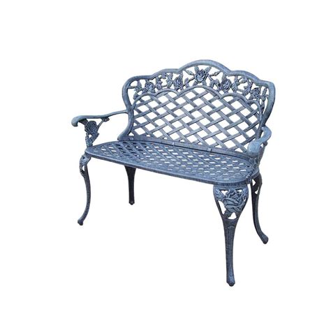 Oakland Living Tea Rose Cast Aluminum Love Seat Patio Bench 3006 Vg The Home Depot