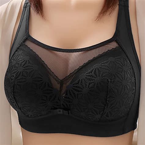 Munlar Wire Free Women S Bra Breathable Push Up Sheer Underwear Black