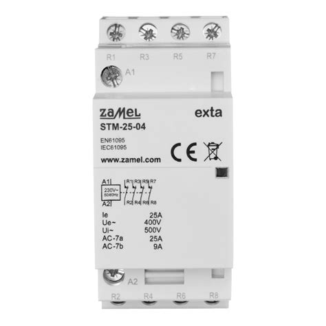 Stycznik modułowy 230V 25A STM 25 04 4NC EXTA ZAMEL SklepElektro24