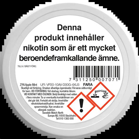 Zyn Apple Mint Mini Dry Extra Strong Swedish Match