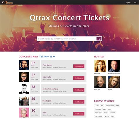 Music Tickets Store on Behance