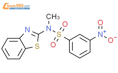 612540 59 7 Benzenesulfonamide N 2 benzothiazolyl N methyl 3 nitro 化学式