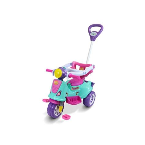 Triciclo Infantil Carrinho Motoca Passeio Empurrador Pedal Menina