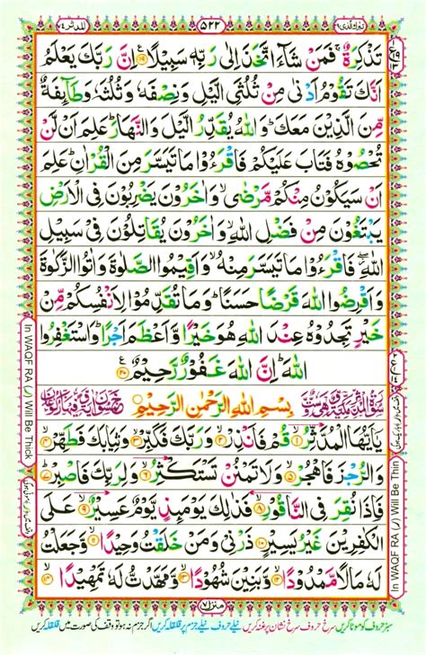 Surah Al Muzzammil E Online Quran